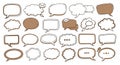 Diverse hand-drawn speech bubbles collection for creative communication design elements Royalty Free Stock Photo