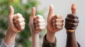 Unity in Diversity Hands Indicating Thumbs Up as a Powerful Representation of Collective Approval and Support Royalty Free Stock Photo