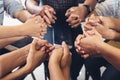 Diverse Hands Holding Hold Hands Circle To Pray For God Each Other Support Together Teamwork