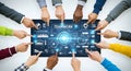 AI-Powered Teamwork Royalty Free Stock Photo