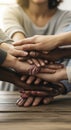 Diverse hands stacked together in unity Royalty Free Stock Photo