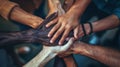 The Diverse Hands of Unity.AI generated image Royalty Free Stock Photo