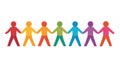 Diverse Human Chain Vector Icon, Community, Unity, and Teamwork Symbol, vector design Generative AI Royalty Free Stock Photo