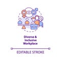 Diverse and inclusive workplace concept icon Royalty Free Stock Photo