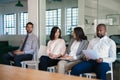 Diverse job applicants waiting for their job interviews