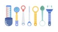 Diverse kitchen utensils for baking and cooking, vector design Generative AI Royalty Free Stock Photo
