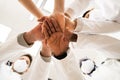 Diverse Medical Staff Team Hands Stack Royalty Free Stock Photo