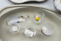 Diverse medication in glasses monodose in hospital
