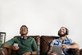 Diverse men together enjoying music Royalty Free Stock Photo