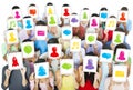 Diverse Multi-Ethnic People in a Social Networking Concept Royalty Free Stock Photo