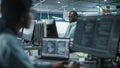 Diverse Multi-Ethnic Team in Office: Indian Female and Black Male IT Programmers Working on Desktop Royalty Free Stock Photo