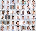 Diverse Multicultural Medical Doctor Photo Collage Royalty Free Stock Photo