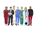 Diverse Multiethnic Cheerful Medical Team Royalty Free Stock Photo