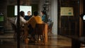 Diverse Multiethnic Team are Having a Conversation in a Meeting Room Behind Glass Walls in Creativ Royalty Free Stock Photo