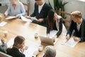 Diverse multiracial business people preparing for group meeting Royalty Free Stock Photo