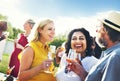 Diverse Neighbors Drinking Party Yard Concept Royalty Free Stock Photo