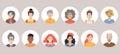 Diverse people avatars, person faces