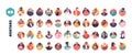 Diverse People Avatars Set Featuring A Wide Range Of Customizable Characters Representing Different Ages