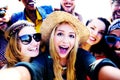 Diverse People Beach Summer Friends Fun Selfie Concept Royalty Free Stock Photo