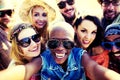 Diverse People Beach Summer Friends Fun Selfie Concept Royalty Free Stock Photo