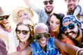 Diverse People Beach Summer Friends Fun Selfie Concept Royalty Free Stock Photo