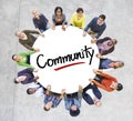 Diverse People in a Circle with Community Concept Royalty Free Stock Photo