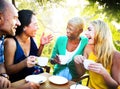 Diverse People Coffee Shop Outdoors Chat Concept Royalty Free Stock Photo