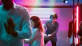 Diverse people dancing on music at club Royalty Free Stock Photo