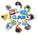 Diverse People Discussing About Cloud Network Royalty Free Stock Photo