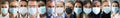 Diverse People Group Wearing Face Mask Royalty Free Stock Photo