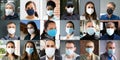 Diverse People Group Wearing Face Mask Royalty Free Stock Photo