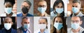 Diverse People Group Wearing Face Mask Royalty Free Stock Photo