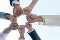 Diverse People Hands Fists Together Partnership Royalty Free Stock Photo