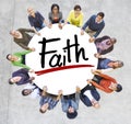 Diverse People Holding Hands Faith Concept Royalty Free Stock Photo