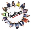 Diverse People Holding Hands Feedback Concept Royalty Free Stock Photo