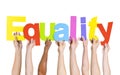 Diverse People Holding Word Equality Royalty Free Stock Photo