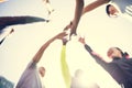 Diverse people joined hands together Royalty Free Stock Photo