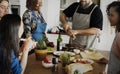 Diverse people joining cooking class Royalty Free Stock Photo