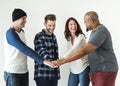 Diverse people joining hands together teamwork and community concept Royalty Free Stock Photo