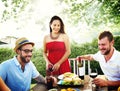 Diverse People Luncheon Food Garden Concept Royalty Free Stock Photo