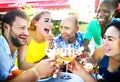 Diverse People Luncheon Outdoors Food Concept Royalty Free Stock Photo