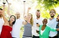 Diverse People Luncheon Outdoors Food Concept