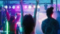 Diverse people partying at nightclub Royalty Free Stock Photo