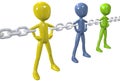 Diverse people unite in strong chain link group Royalty Free Stock Photo