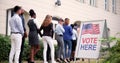 Diverse People At Voting Booth Royalty Free Stock Photo