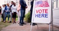 Diverse People At Voting Booth Royalty Free Stock Photo
