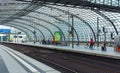 Diverse people waiting for the train on the main train station in Berlin, Germany.