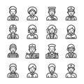 Diverse Professional Icons - A Collection of Various Occupations Royalty Free Stock Photo