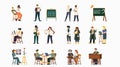 Diverse School Teachers in Educational Settings Royalty Free Stock Photo