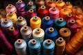 A diverse selection of colorful threads presented in a comprehensive catalog Royalty Free Stock Photo